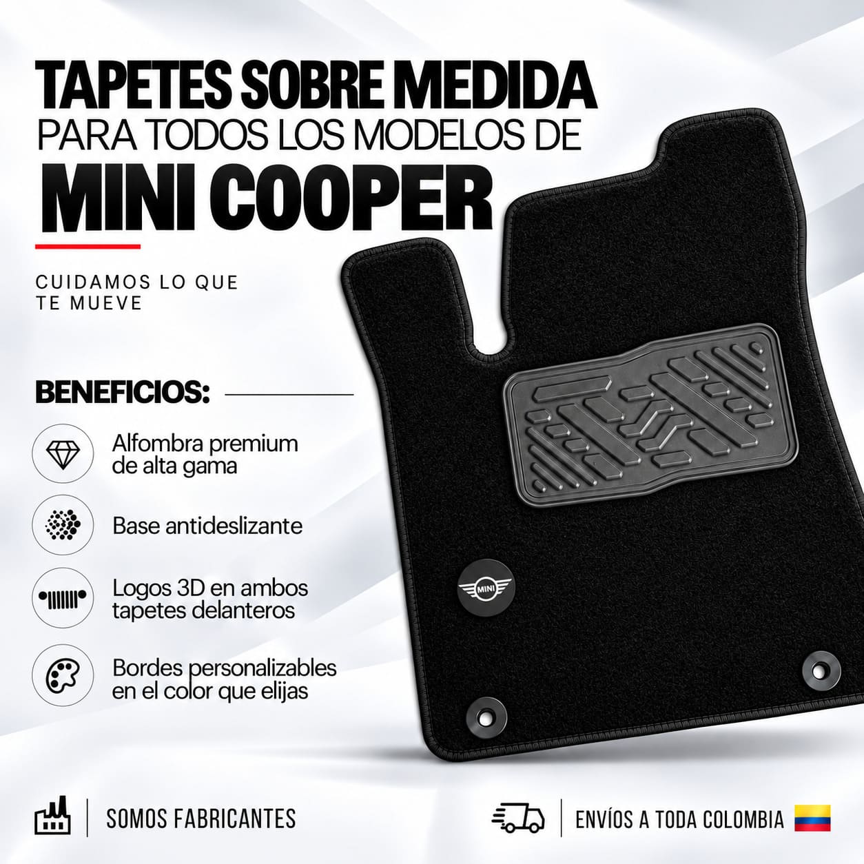 Tapetes en alfombra para Mini Cooper - Imagen 2